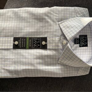 Jos. A. Bank Men's Light Blue Grid Dress Shirt